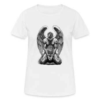 Fallen Angel Gebrochener Engel Engelsflügel - Frauen T-Shirt atmungsaktiv - Weiß - Vorne - AI Model Female 172 dark (172cm)