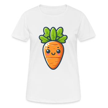 Petite carotte - T-shirt respirant Femme - blanc - Devant - AI Model Female 172 dark (172cm)