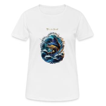 Spearfish - Frauen T-Shirt atmungsaktiv - Weiß - Vorne - AI Model Female 172 dark (172cm)