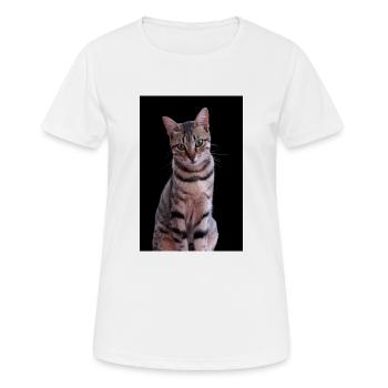 Chat chat chaton doux - T-shirt respirant Femme - blanc - Devant - AI Model Female 172 dark (172cm)