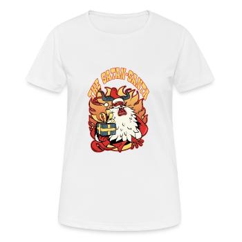Satan Santa - Women's Breathable T-Shirt - white - Front - AI Model Female 172 dark (172cm)