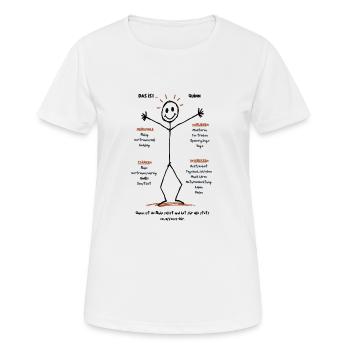 Das ist Quinn Achtsamkeit - Frauen T-Shirt atmungsaktiv - Weiß - Vorne - AI Model Female 172 dark (172cm)