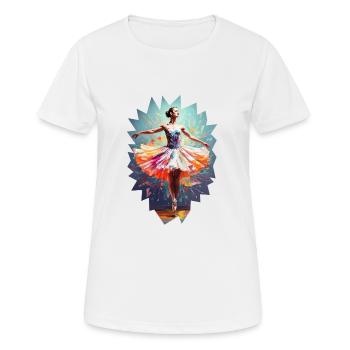 Danseuse de ballet moderne hypercolor - T-shirt respirant Femme - blanc - Devant - AI Model Female 172 dark (172cm)