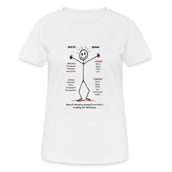 Eliana verkörpert Wärme - Frauen T-Shirt atmungsaktiv - Weiß - Vorne - AI Model Female 172 dark (172cm)