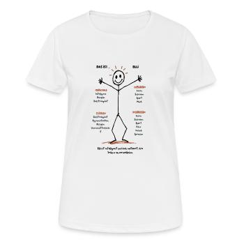 Visionary Elli - Frauen T-Shirt atmungsaktiv - Weiß - Vorne - AI Model Female 172 dark (172cm)