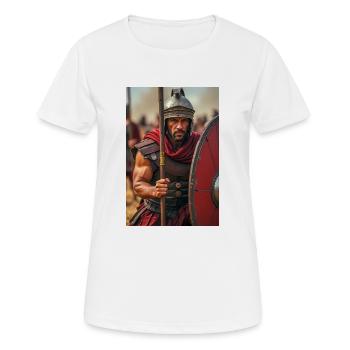 Légionnaire de Rome, les mythes slaves chuchotent à travers un - T-shirt respirant Femme - blanc - Devant - AI Model Female 172 dark (172cm)