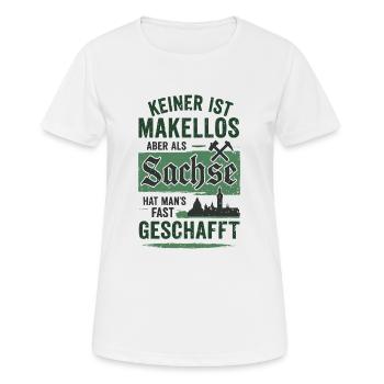 Sachse Fast makellos mit Stolz - Frauen T-Shirt atmungsaktiv - Weiß - Vorne - AI Model Female 172 dark (172cm)