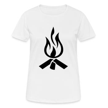 Feu de camp - T-shirt respirant Femme - blanc - Devant - AI Model Female 172 dark (172cm)
