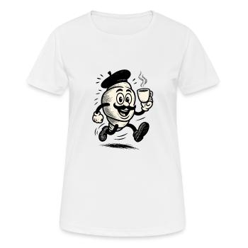 Französisches Croissant - Frauen T-Shirt atmungsaktiv - Weiß - Vorne - AI Model Female 172 dark (172cm)