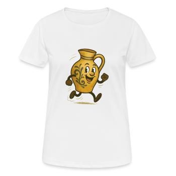 Bembel - Frauen T-Shirt atmungsaktiv - Weiß - Vorne - AI Model Female 172 dark (172cm)