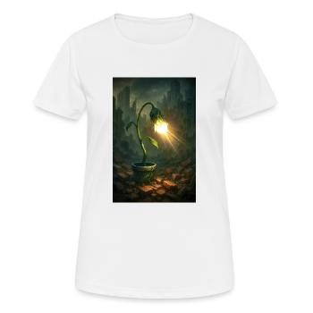 Plante futuriste - T-shirt respirant Femme - blanc - Devant - AI Model Female 172 dark (172cm)