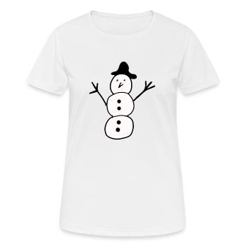 Bonhomme de neige - T-shirt respirant Femme - blanc - Devant - AI Model Female 172 dark (172cm)