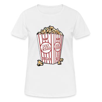 Popcorn frais - T-shirt respirant Femme - blanc - Devant - AI Model Female 172 dark (172cm)