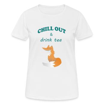 Chill Out - Frauen T-Shirt atmungsaktiv - Weiß - Vorne - AI Model Female 172 dark (172cm)