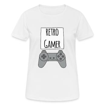Gamer Retro PS - Frauen T-Shirt atmungsaktiv - Weiß - Vorne - AI Model Female 172 dark (172cm)