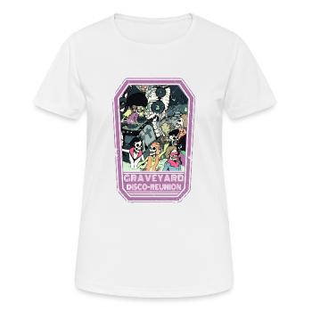 Graveyard reunion - Frauen T-Shirt atmungsaktiv - Weiß - Vorne - AI Model Female 172 dark (172cm)