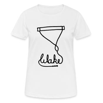 Wake Wakeboard - Frauen T-Shirt atmungsaktiv - Weiß - Vorne - AI Model Female 172 dark (172cm)