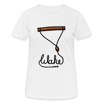 Wake wakeboard - Women's Breathable T-Shirt - white - Front - AI Model Female 172 dark (172cm)