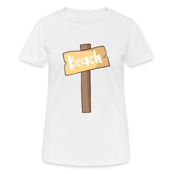 Plage - T-shirt respirant Femme - blanc - Devant - AI Model Female 172 dark (172cm)