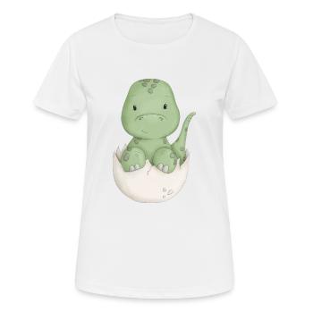 Dino Baby - Frauen T-Shirt atmungsaktiv - Weiß - Vorne - AI Model Female 172 dark (172cm)
