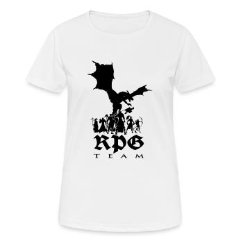 RPG Team Rollenspiel RPG DM - Frauen T-Shirt atmungsaktiv - Weiß - Vorne - AI Model Female 172 dark (172cm)