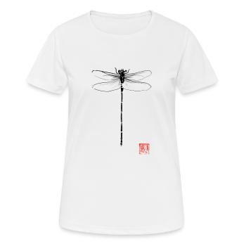 Libelle - Frauen T-Shirt atmungsaktiv - Weiß - Vorne - AI Model Female 172 dark (172cm)