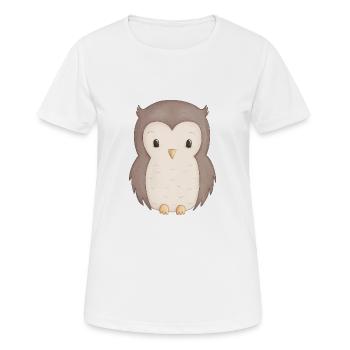 hibou - T-shirt respirant Femme - blanc - Devant - AI Model Female 172 dark (172cm)