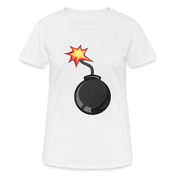 bombe meche dessin flamme - T-shirt respirant Femme - blanc - Devant - AI Model Female 172 dark (172cm)