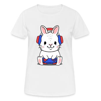 Rabbit Gambles - Women's Breathable T-Shirt - white - Front - AI Model Female 172 dark (172cm)