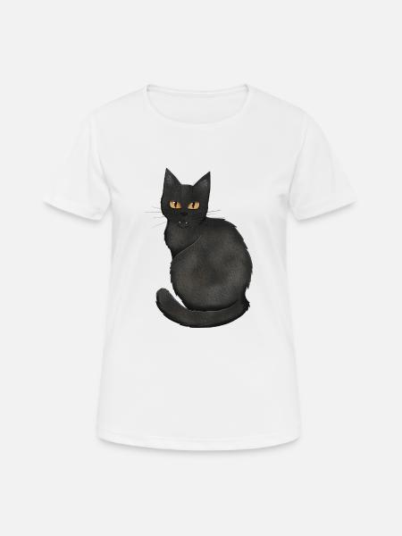 Black cat - Women's Breathable T-Shirt - white
