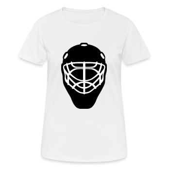 ice hockey ice skating skates puck hel - Women's Breathable T-Shirt - white - Front - AI Model Female 172 dark (172cm)