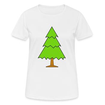 baum tree baumstamm wald forest woods190 - Frauen T-Shirt atmungsaktiv - Weiß - Vorne - AI Model Female 172 dark (172cm)