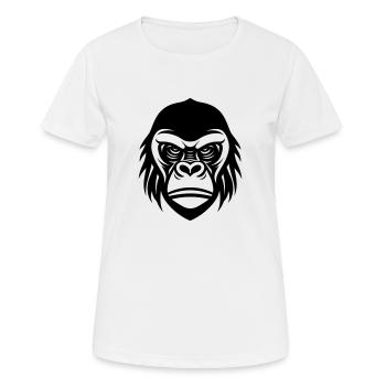 Gorilla - Frauen T-Shirt atmungsaktiv - Weiß - Vorne - AI Model Female 172 dark (172cm)