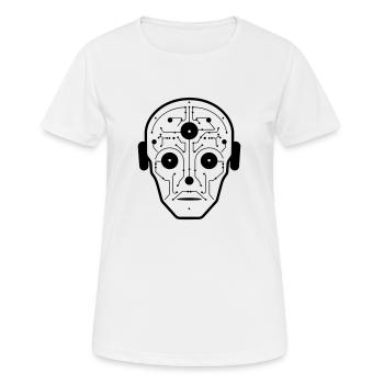 Roboter - Frauen T-Shirt atmungsaktiv - Weiß - Vorne - AI Model Female 172 dark (172cm)