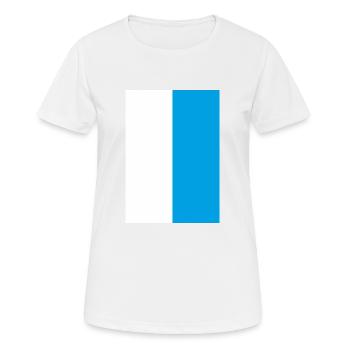 weiss blau Bayern Flagge Geschenkidee - Frauen T-Shirt atmungsaktiv - Weiß - Vorne - AI Model Female 172 dark (172cm)