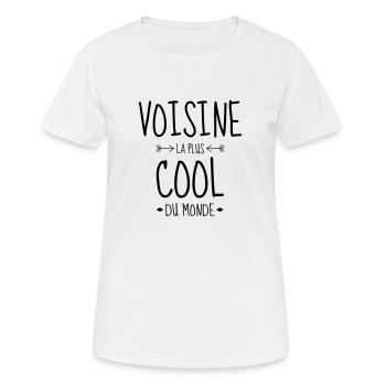 Nachbar / Nachbarschaft / Nachbarin / Haus - Frauen T-Shirt atmungsaktiv - Weiß - Vorne - AI Model Female 172 dark (172cm)