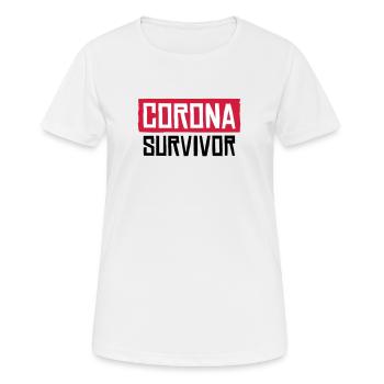 Corona Survivor - T-shirt respirant Femme - blanc - Devant - AI Model Female 172 dark (172cm)