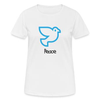 Peace - Frauen T-Shirt atmungsaktiv - Weiß - Vorne - AI Model Female 172 dark (172cm)