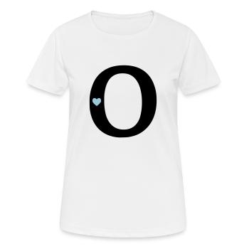 Buchstabe O Anfangsbuchstabe - Frauen T-Shirt atmungsaktiv - Weiß - Vorne - AI Model Female 172 dark (172cm)