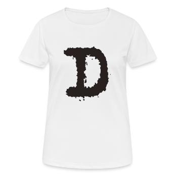 D - Frauen T-Shirt atmungsaktiv - Weiß - Vorne - AI Model Female 172 dark (172cm)