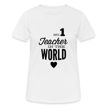 Bester Lehrer der Welt - Frauen T-Shirt atmungsaktiv - Weiß - Vorne - AI Model Female 172 dark (172cm)
