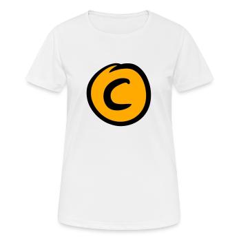 Copyright Zeichen. © Copy Symbol. Handgezeichnet. - Frauen T-Shirt atmungsaktiv - Weiß - Vorne - AI Model Female 172 dark (172cm)