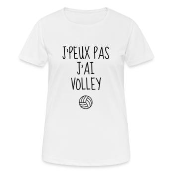 Volleyball - Volley Ball - Volley-Ball - Sport - Frauen T-Shirt atmungsaktiv - Weiß - Vorne - AI Model Female 172 dark (172cm)