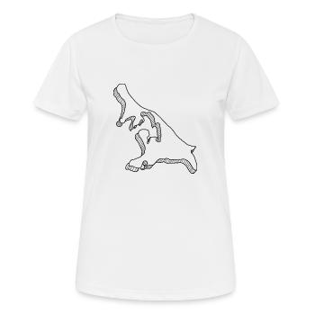 Vacances île d’Usedom - T-shirt respirant Femme - blanc - Devant - AI Model Female 172 dark (172cm)