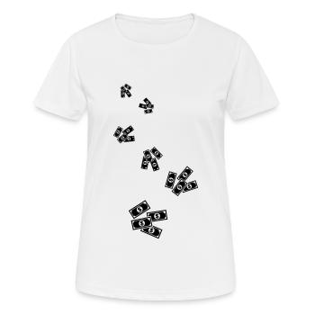 Symbole d’argent liquide - T-shirt respirant Femme - blanc - Devant - AI Model Female 172 dark (172cm)