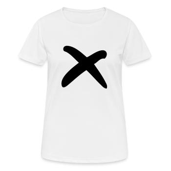 X Zeichen. Kreuz Symbol. Buchstabe X. Checkliste. - Frauen T-Shirt atmungsaktiv - Weiß - Vorne - AI Model Female 172 dark (172cm)