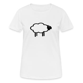 sheep, lales moutons, les agneaux, les agneaux, de - T-shirt respirant Femme - blanc - Devant - AI Model Female 172 dark (172cm)