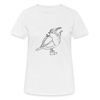 Robin Hood Redthroat Black - Women's Breathable T-Shirt - white - Front - AI Model Female 172 dark (172cm)