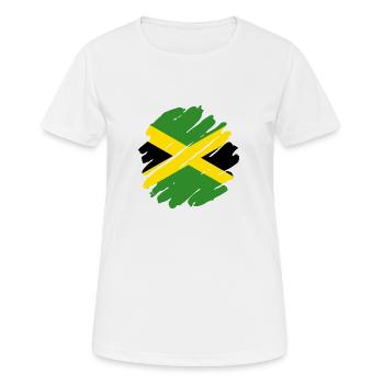 Drapeau jamaïcain Drapeau jamaïcain Jamaïque Vintage - T-shirt respirant Femme - blanc - Devant - AI Model Female 172 dark (172cm)
