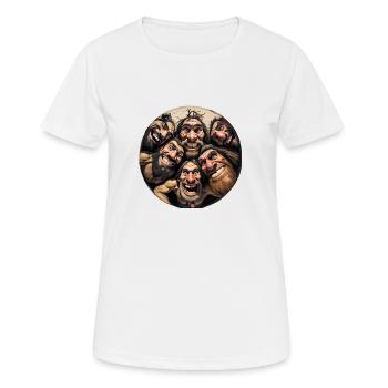 Vos copains des hommes des cavernes - T-shirt respirant Femme - blanc - Devant - AI Model Female 172 dark (172cm)